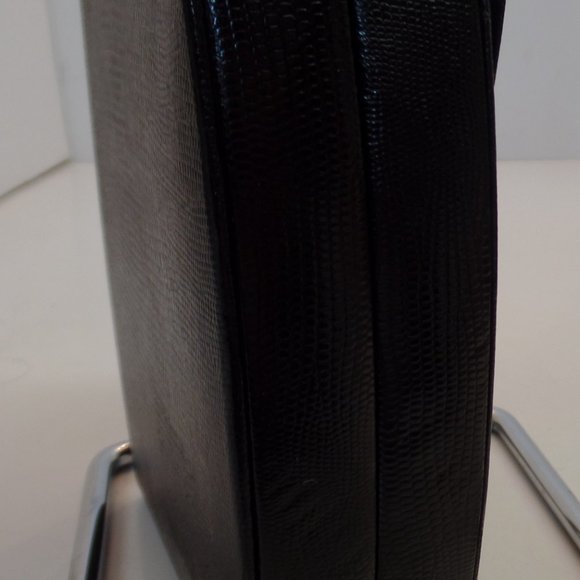 Unbranded Black Patterned Purse Look Traveling Jewelry Case Many Compartments - Picture 2 of 10